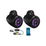 Boss Audio B40RGB 4" 500W Marine Boat Amplified Bluetooth RGB Speakers