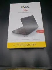 ZAGG Folio Wireless Tablet Keyboard & Case for Ellipsis 10 HD BLACK
