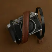 在飛比找Yahoo奇摩拍賣-7-11運費0元優惠優惠-現貨 VR原創牛皮適用于索尼富士徠卡微單數碼相機真皮相機肩帶