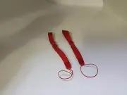 TWO ( 2 ) NEW RED Adjustable Hand Wrist Strap for the Nintendo Wii Remote #D11