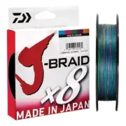 Brand New - Daiwa J Braid x8 500m Multi-Coloured Braided Fishing Line J-Braid