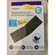 Targus Wireless Folding Keyboard Antimicrobial Connects 3 Devices Rechargeable