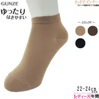 在飛比找樂天市場購物網優惠-日本製 GUNZE 郡是 保濕加工 女短襪 (2色)