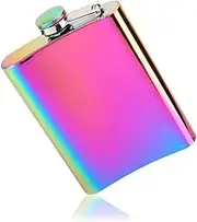 Portable Hip Flask, 8oz Colored Leak Proof Stainless Steel Flasks for Alcohol - Great Gift Idea Flask