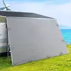 Caravan Awning Roll Out Privacy Screen Water-Repellent Side Sun Shade 4.9Mx1.95M
