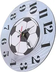 TOGEVAL Decorative Football Wall Clock Large Modern Silent Clock for Living Room Sports Theme Bedroom Wall