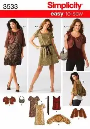 Simplicity Sewing Pattern 3533 Misses Dress Jacket Bag Top Size 14-22 R5