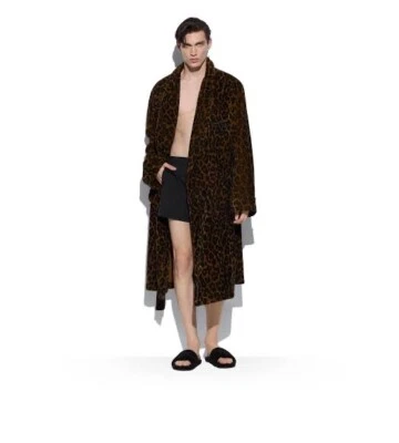 Tom Ford Leopard Printed Towelling Robe -With Tags- Medium