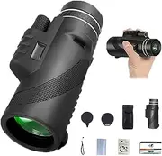 Stscope 360 Monocular Set, High Powered Monocular Set, with Phone Adapter & Tripod Portable, for Bird Watching, Camping, Travel & Low-Light Viewing (80 * 100-Basic,Black)