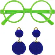 Encanto Mirabel Isabella Costume Glasses Frame and Earrings for Girls Cosplay Halloween Party Dress Up A3MLBTZ