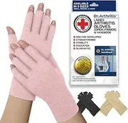 Doctor Developed Ladies Arthritis Compression Gloves and DOCTOR WRITTEN HANDBOOK -Relieve Arthritis Symptoms, Raynauds Disease & Carpal Tunnel (Medium)