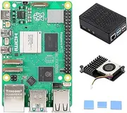 TADA Raspberry Pi 5 Starter Kit with Pi 5 8GB Board, ABS Case with Active Cooler, 2.4GHz 64-bit Quad-core CPU, 8GB RAM, Ethernet, USB, 2.4GHz RF