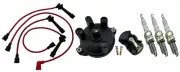 Spark Plugs + Ignition Wires + Cap Rotor FOR Suzuki Carry Tune Up Kit F6A Engine