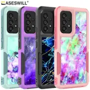 For-Samsung Galaxy A04s A13 A53 5G Shockproof Patterned Case + Screen Protector