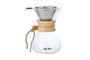 LEAF & BEAN GLASS COFFEE POT WITH FILTER 400ml