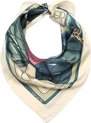 [Coach] womens Stacked Tabby Printed Silk Square