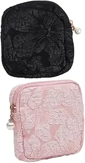 LRXIYODE 2Pcs Sanitary Pad Pouch Multi Function Portable Period Bag for Menstrual Pads Coin Bag for Travel and Everyday Use Each