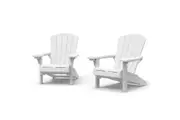 Keter Alpine Adirondack Chair - White - 2 PACK