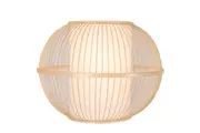 New Oriental Sphere Modern Oriental Wooden Hand-Woven Bamboo Pendant Lamp Light - Natural
