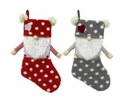 C240 2PCS Faceless Old Man Christmas Decoration Stocking Gift Bag Home Decoration Christmas Stocking Fireplace Pendant