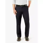 Dockers Mens Signature Lux Cotton Straight Fit Stretch Khaki Pants, 38X30