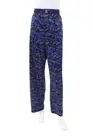 Savage x Fenty Womens Textured Elastic Waistband Butterfly Sleep Pants Blue Size