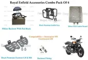 Royal Enfield Interceptor 650cc "Pillion Backrest Carrier" Combo Pack Of 4 Pcs