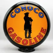 CONOCO MINUTE MAN 13.5" Gas Pump Globe - SHIPS FULLY ASSEMBLED - MADE IN USA!!