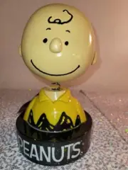 Large Peanuts Charlie Brown 8.2" Bobble head Bank Figure 70th Anniversary Nodder