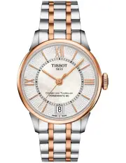 [Tissot] Chemin des Tourelles Powermatic 80 Lady T0992072211802 Automatic Watch in Grey/Rose Gold