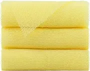 3 Pcs African Net Sponge Authentic，Body Scrubber, Body Exfoliator, Body Scrubber Net for Back Skin Smoother (Yellw)