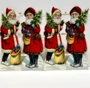 Vintage Large Santa Germany Die Cut Paper Scrap Book Journals PLB 33551