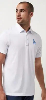 NWT Travis Mathew Los Angeles Dodgers The Zinna Polo Shirt Mens XL