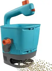 Handheld Grass Seed Spreader, Fertiliser Feed Lawn Seed Spreader, Salt Spreader Variable Flow Rate, Garden Seed Dispenser for Fertilizer, Grass Seed, Salt