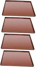MAGICLULU 4pcs Silicone Dehydrator Sheets Kitchen Food Dryer Mats Heatproof Nonstick Trays for Home Fruit Vegetable Dryers Simple Cleaning