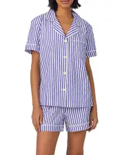 BedHead Striped Short Sleeve Boxer Pajama Set