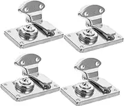 Homoyoyo 4pcs Vintage Suitcase Locks Toolbox Hasp Catch Latch Metal Latches Hardware for Suitcase Luggage Wooden Boxes