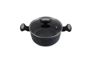 Zyliss Ultimate Forged 24cm 4L Non-Stick Stock Pot w Lid Cover Cookware Black