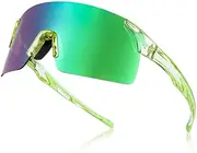 TRRDB Men's Women Cycling Sunglasses UV400 Gold Color Sports Glasses Goggles Mountain Bike Glasses