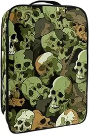 [YTYVAGT] Travel Shoe Bag,Waterproof Portable Organizer Storage Shoe Pouch,Camouflage Background Skull