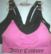 Juicy Couture Intimates Pack Seamless Bras With Removable Pads Size L Blac/Pink