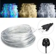 10M SMD3014 Colorful Warm White White Waterproof Flexible LED Tape Ribbon Strip Light AC220V UK PLUG COLORFUL