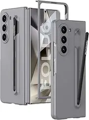 Case for Samsung Galaxy Z Fold6, Fashionable and Shockproof Fold6 Case with Screen Protector and Pen Holder and Pen (Gray,for Galaxy Z Fold6)