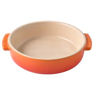 Le Creuset 圓形陶瓷烤盤 烘培烤盤 14cm 火焰橘