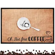 3 Pieces Coffee Spoon Rest Rustic Bar Mat and Set Farmhouse Teaspoon Holder S...