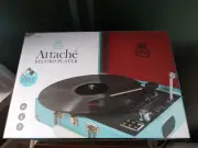 NEW Turntable GPO Attache Portable USB record player w Speakers 33 78 45 vinyl