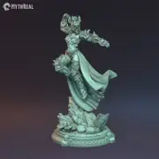 Deft Heroine Miniature Masked Figurine Tabletop for Ttrpg's Like D & D 5e
