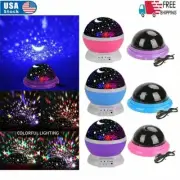 360° Romantic LED USB Star Light Sleep Starry Night Sky Projector Cosmos Lamp