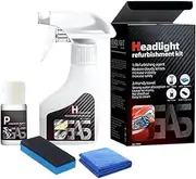 Car Headlight Cleaner,180ml Headlight Polishing Cleaner with Coating Agent - Long-Lasting Professional-Grade Automobile Detailing Supplies for Truck RV