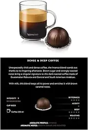 Nespresso Coffee 50 Pods Compatible with VERTUOLINE Vertuo Line Machines Espresso Flavored Capsules Light/Medium/Dark Roast (All Flavors) (50 Intenso (Roasted Notes))